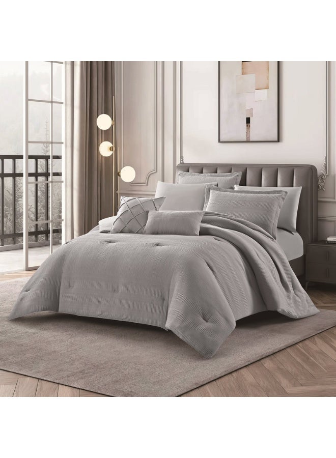 HOURS Luxury Summer Bedspread with Fixed Filling, Queen Size, 4 Pieces - Image 1
